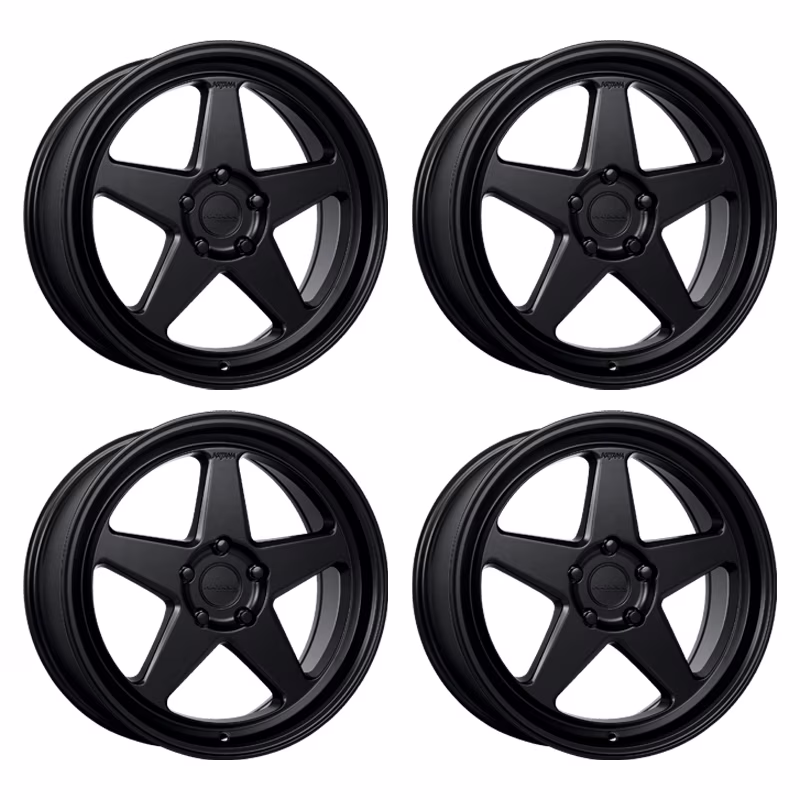 4 x Katana KR03 Matte Black Wheels 5×114.3 18×8 +40et Racing Performance Rims