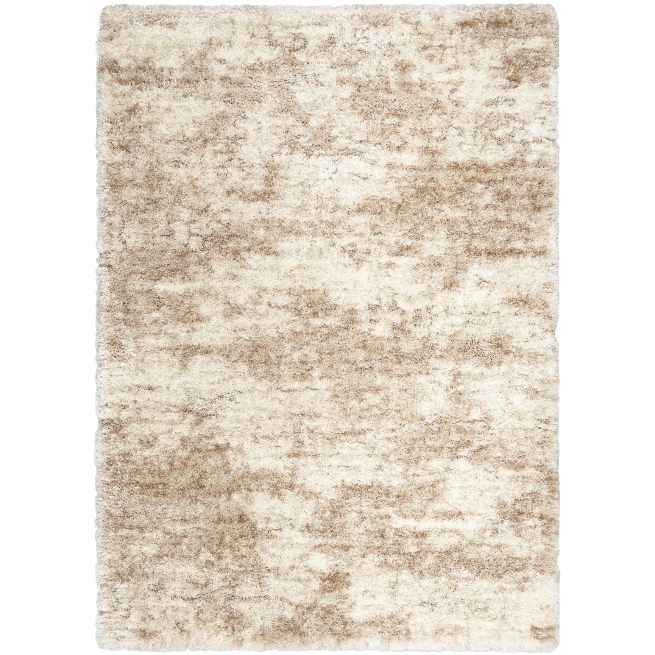Nourison Luxurious Shag 5’3″ x 7’3″ Ivory Dark Beige Modern Indoor Rug