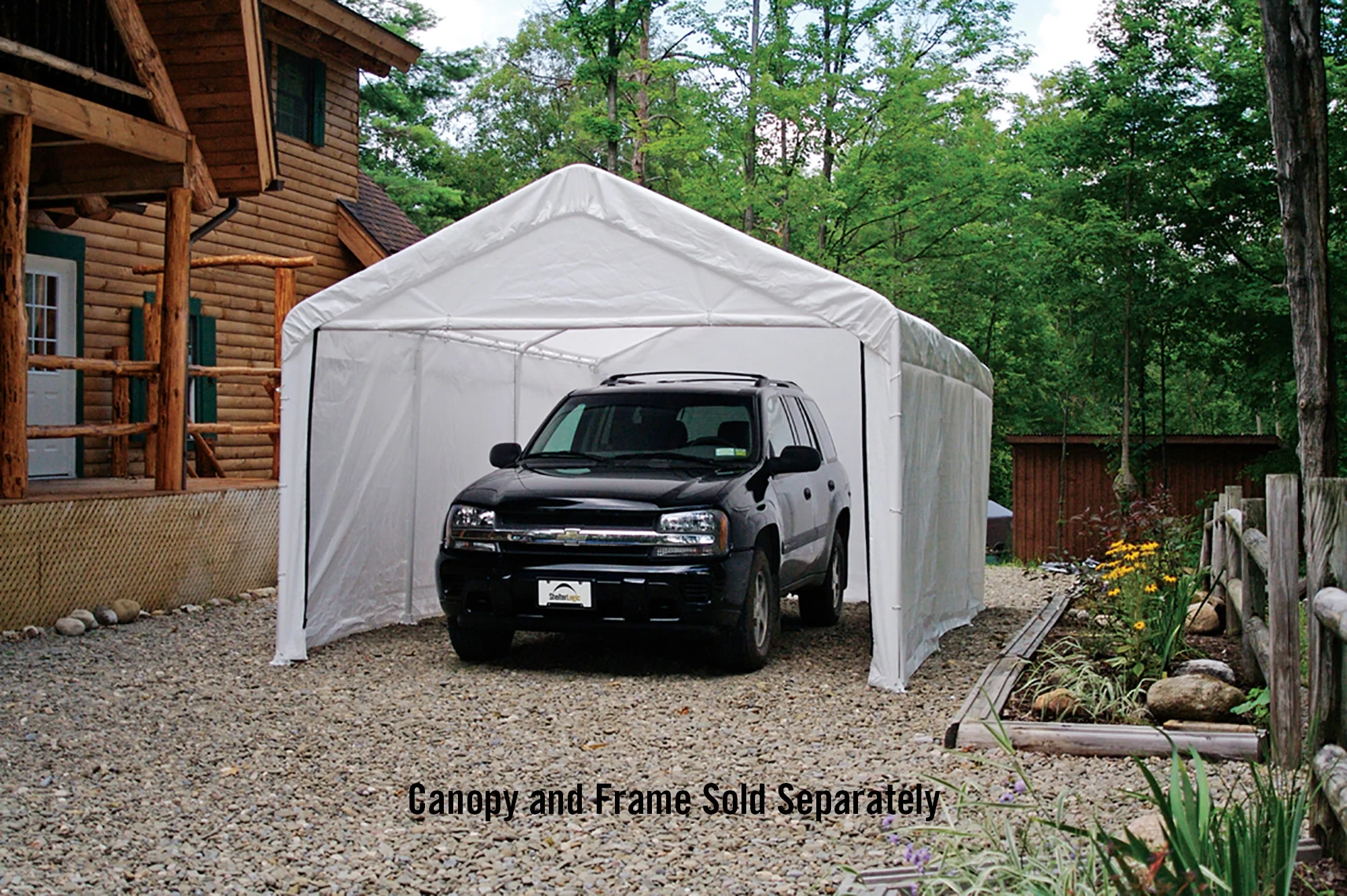 ShelterLogic Canopy Enclosure Kit ONLY for Super Max, 12 x 20 ft, White