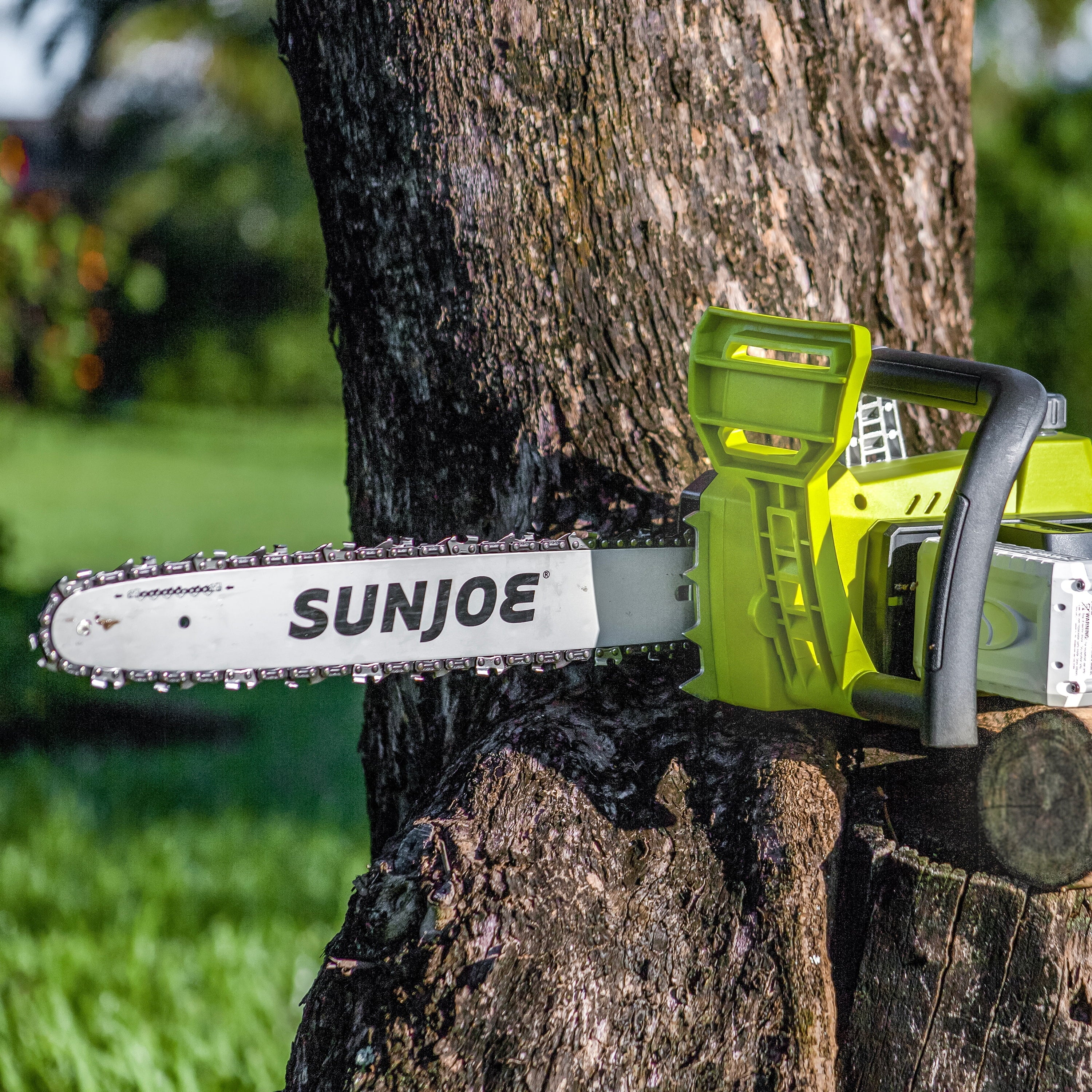 Sun Joe 48V Cordless 16-inch Chainsaw, 2 x 2.0-Ah Batteries & Charger