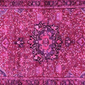 Ahgly Company Indoor Rectangle Persian Pink Traditional Area Rugs, 8' x 10'