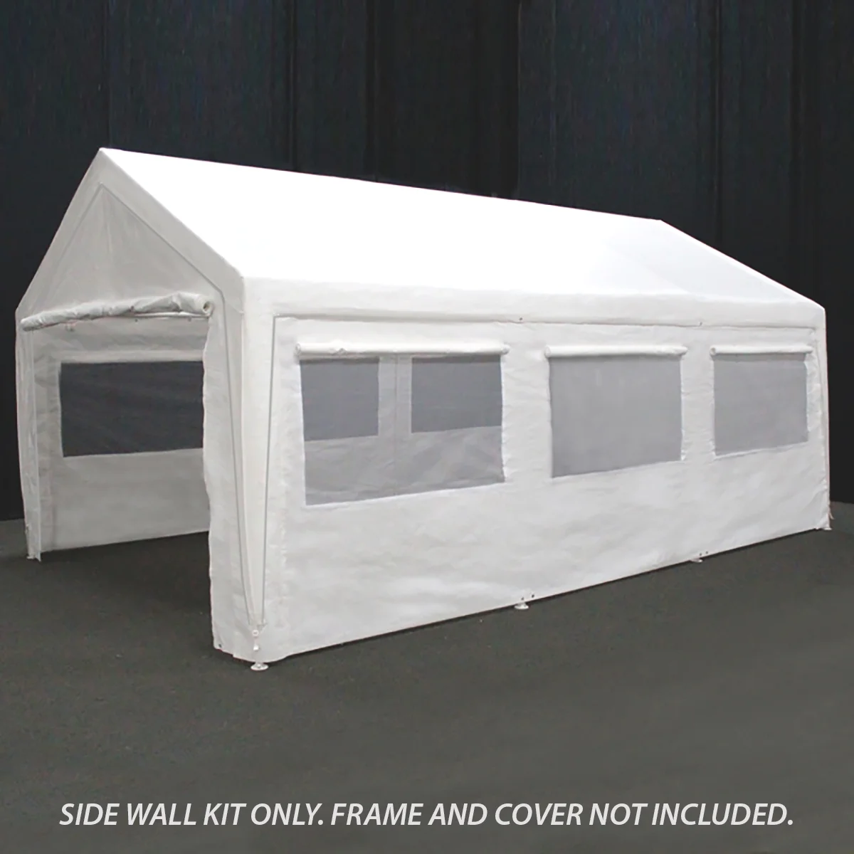 King Canopy 10' x 20' Carport Canopy Sidewall Kit w/ Bug Screen Windows