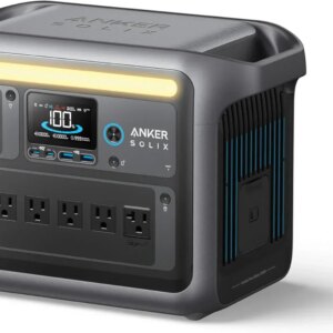 Portable Power Station 1800W (2400W Peak) Solar Generator 58 Minutes to Fully Charge
