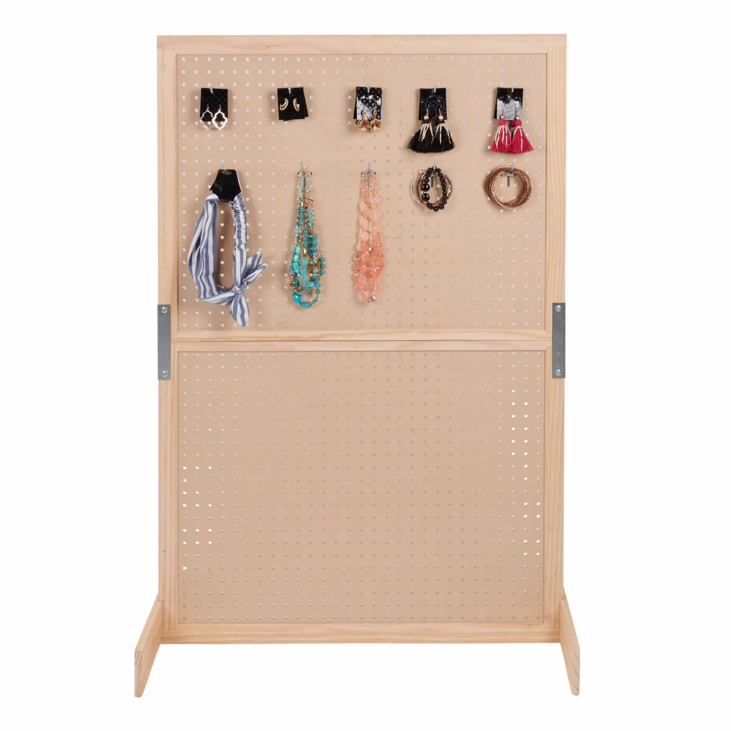 SSWBasics Peg Board Display Stand for Jewelry and Accessories – 32″ W x 48″H – Standing