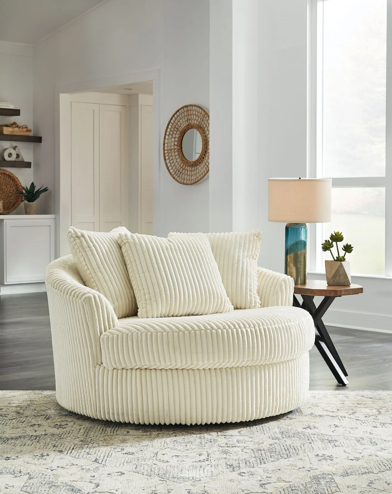 Oversized Swivel Accent Chair