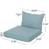 Noble House 23.50"x 27.00" White Rectangle Chair Outdoor Seating Cushions (2 Pack)