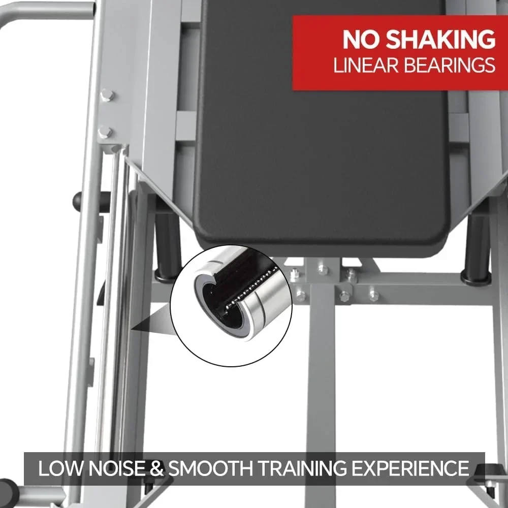 2-In-1 Leg Press And Hack Squat Machine With Linear Bearing - 45-Degree