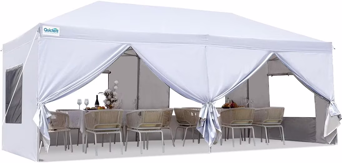 Quictent 10′ x 20′ White Instant, Event and Pop-up Outdoor Canopy