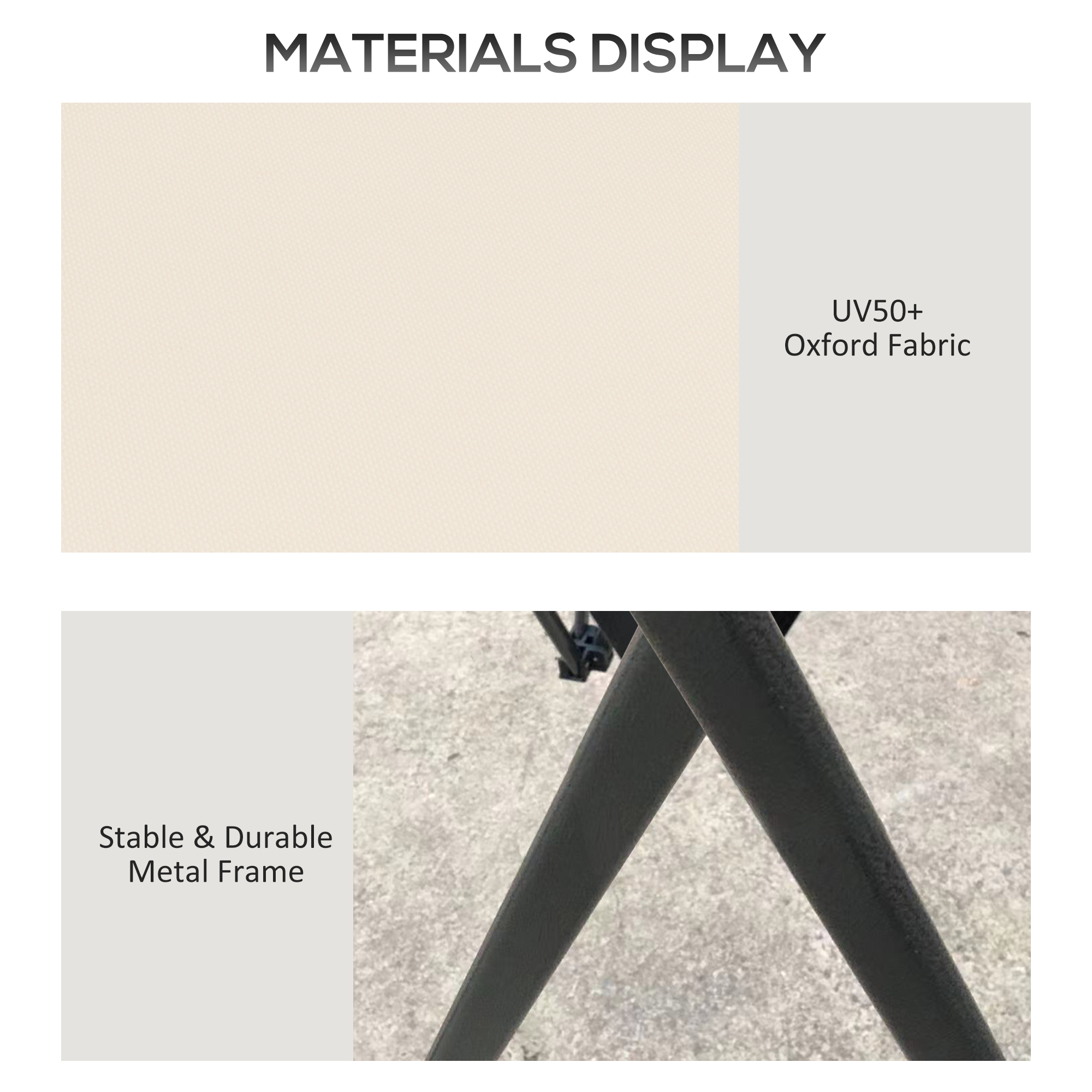 Outsunny 13ft x 13ft Beige Pop Up Outdoor Canopy, UV Resistant