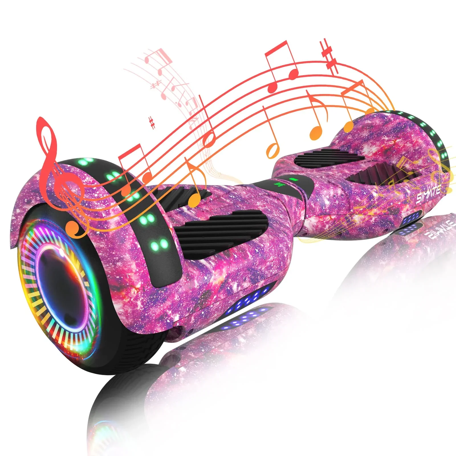 SIMATE 6.5″ Hoverboard with Bluetooth & LED Lights