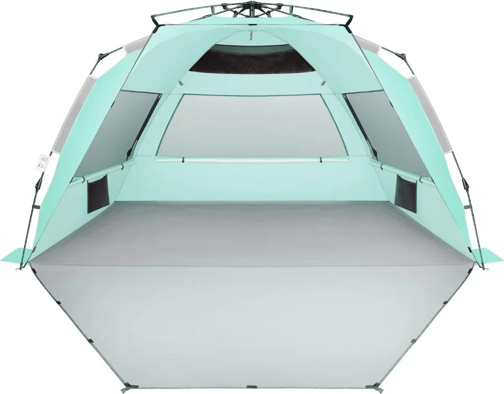 Large Pop Up Beach Tent Sun Shelter for 5-6 Person Portable Sun Shade Instant Tent