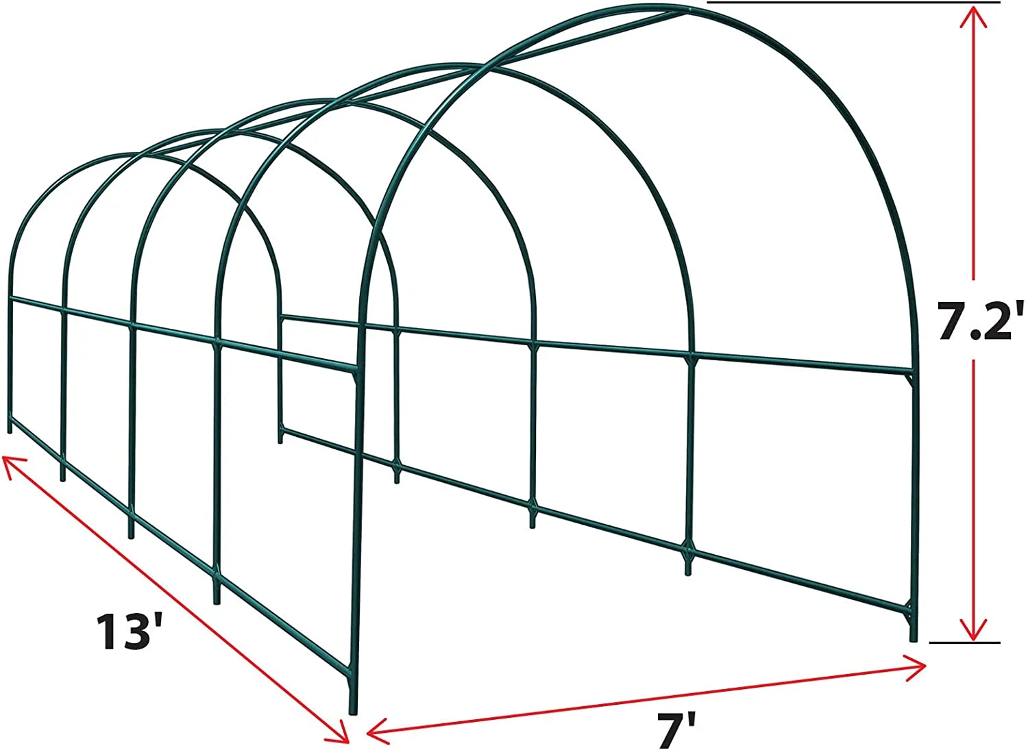 YardGrow Large Garden Support Arch Frame Climbing Plant Arch Arbor for Various Climbing Plant Roses Vines Birthday Wedding Party Decoration Pergola Frame (6.5 x 7 x 7.2ft)