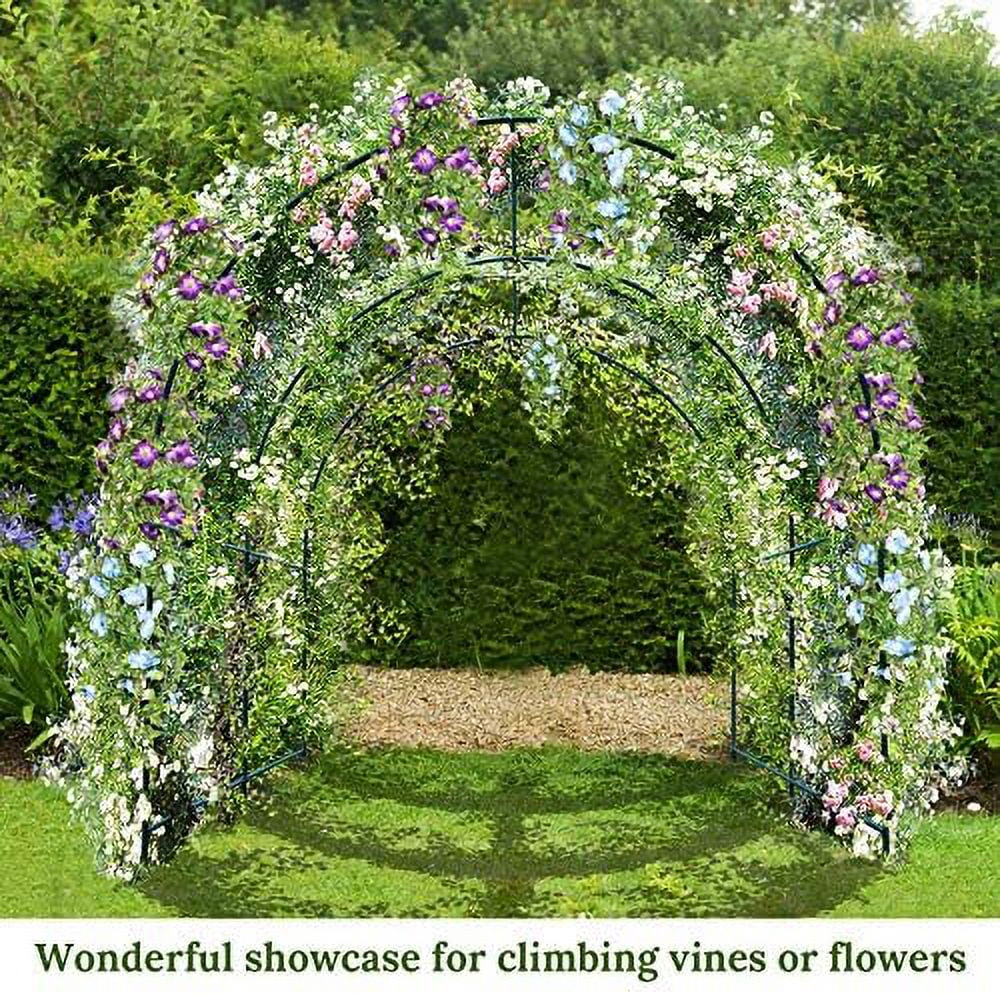 Large Garden Support Arch Frame Climbing Plant Arch Arbor for Various Climbing Plant Roses Vines Birthday Wedding Party Decoration Pergola Frame (6.5 x 7 x 7.2ft)