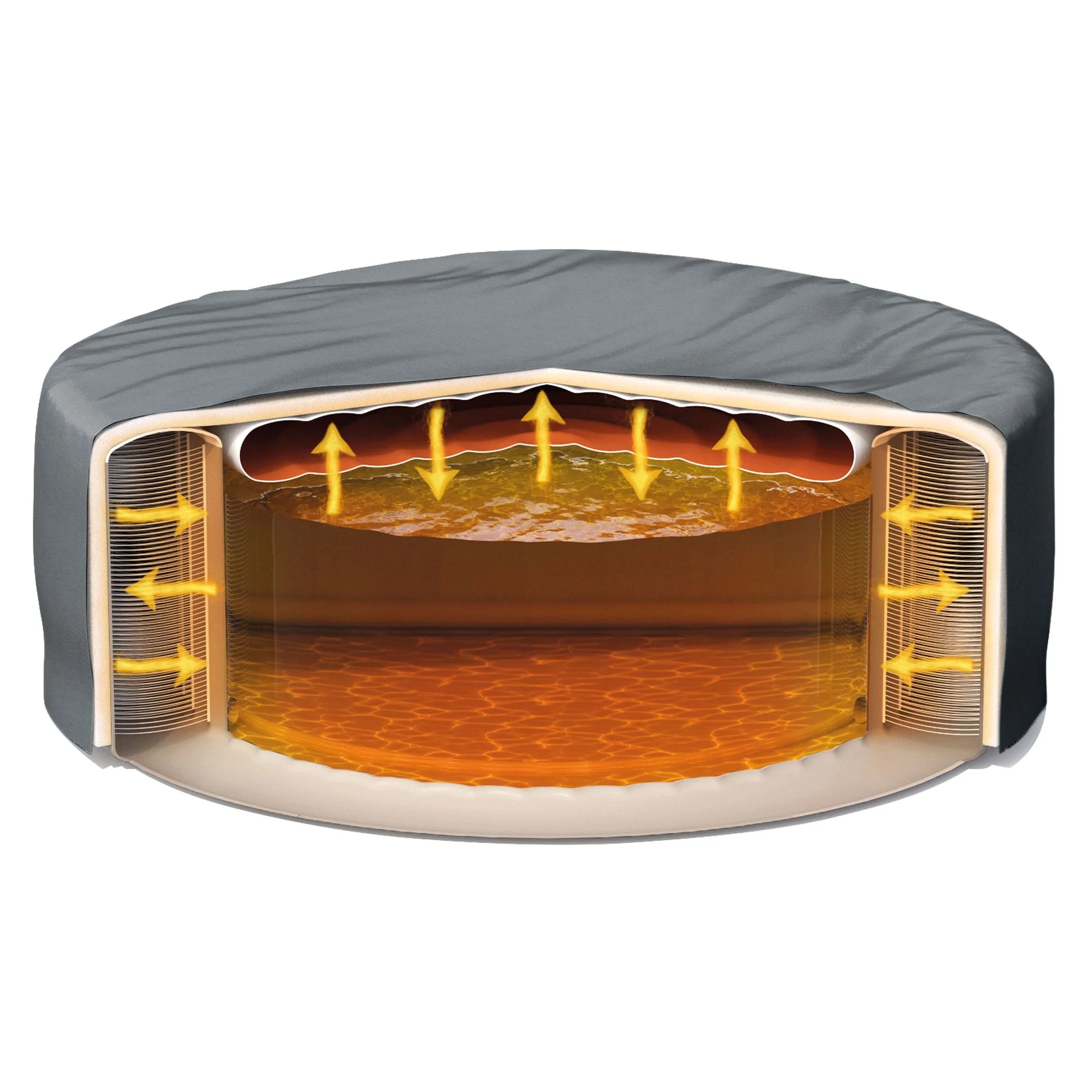 Intex PureSpa Plus Greystone Inflatable Hot Tub, 94 x 28", with Phone Tray