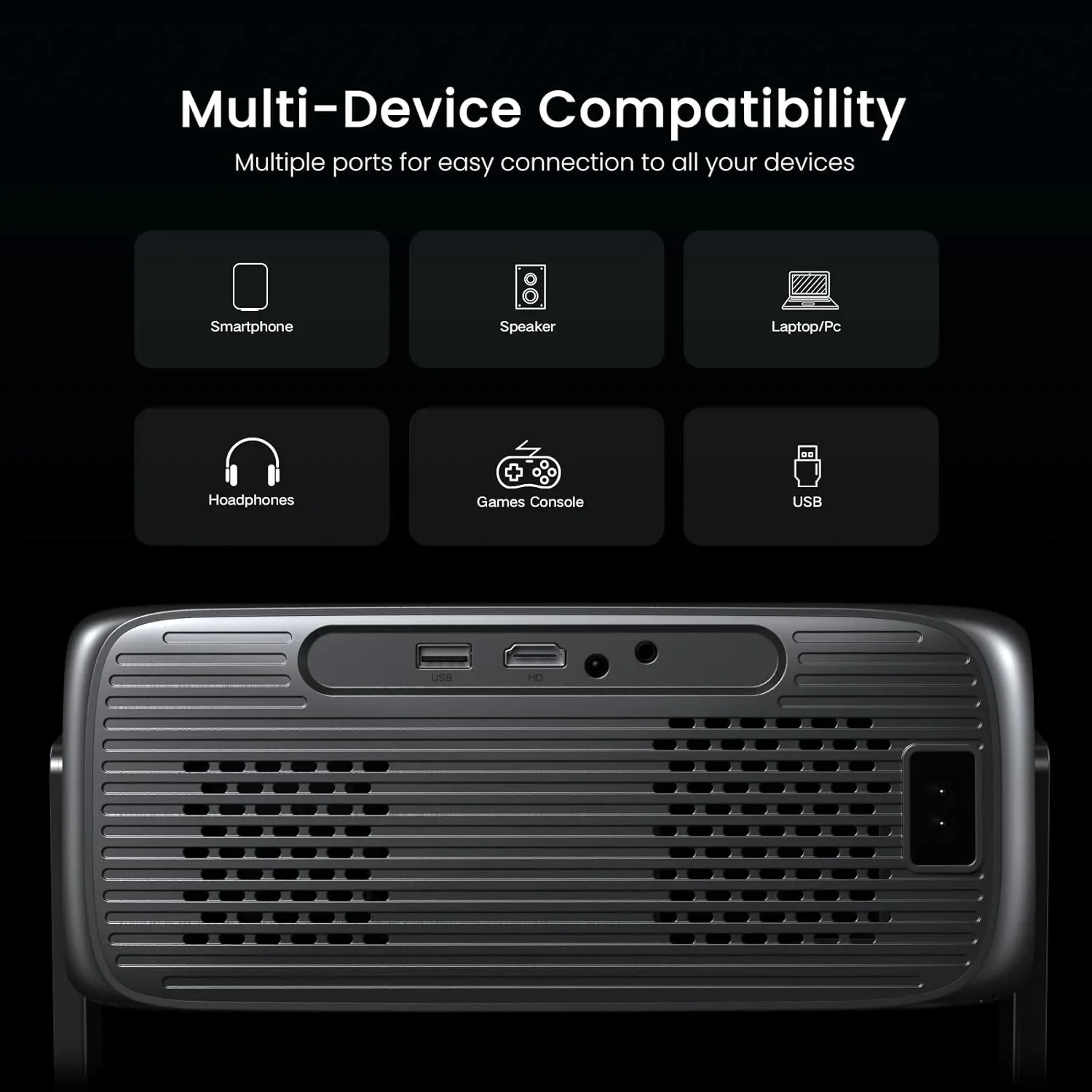 2000 ANSI Official Licensed Google TV Outdoor Projector 4K Decoding, Smart Projector
