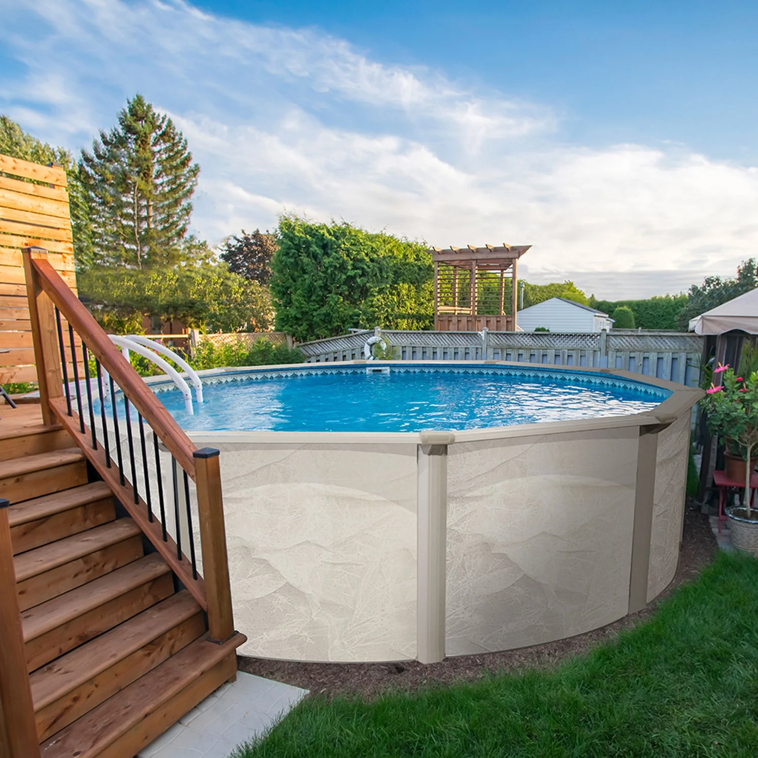 Aquarian Phoenix 18' x 52" Steel Frame DIY Family Size Above Ground Pool