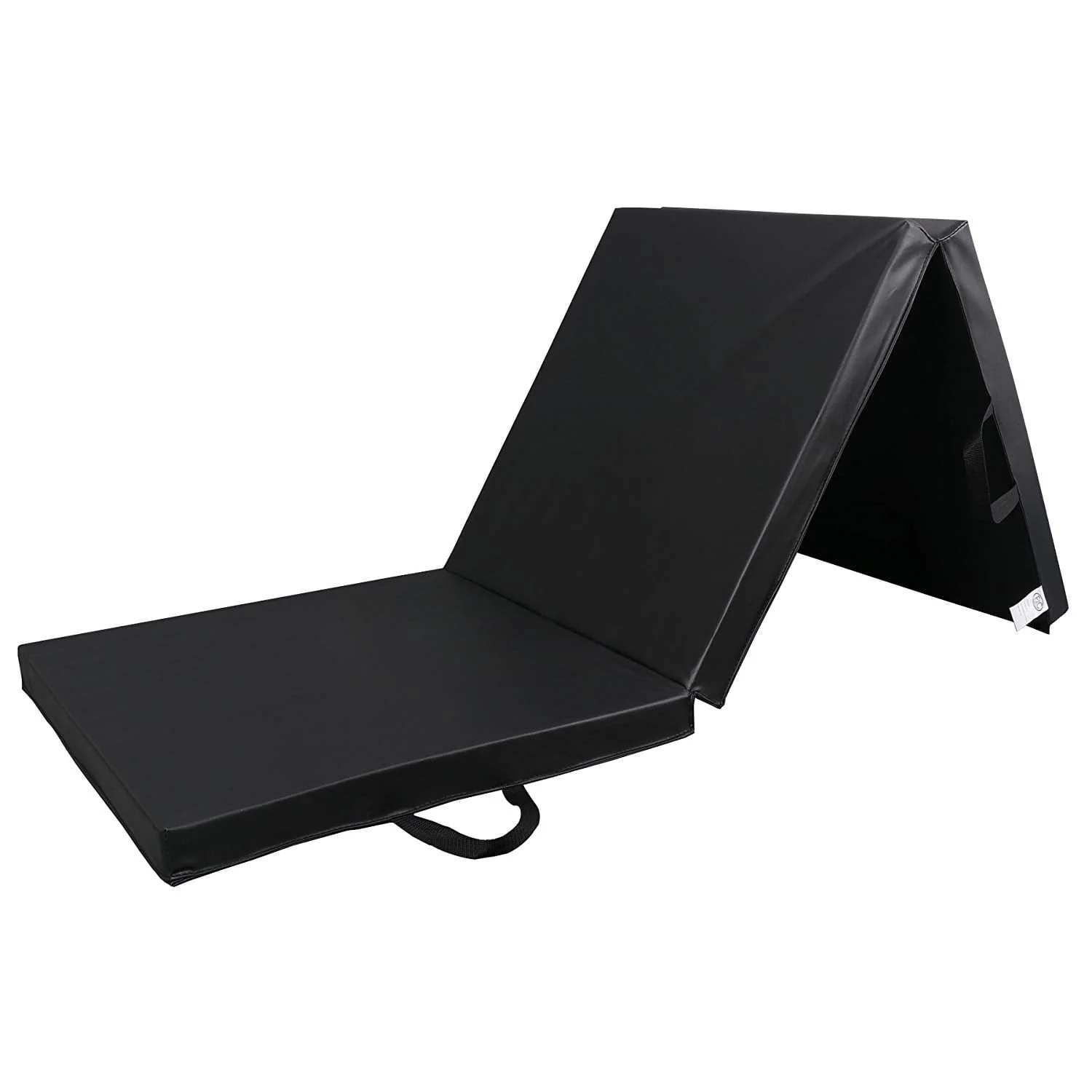 ZENSTYLE Tri-Fold 6' x 2' x 2" Folding Exercise Floor Mat Gymnastics Gym Aerbics Mats for Yoga, Workouts, Tumbling, Martial Arts W/ Carrying Handles, Black