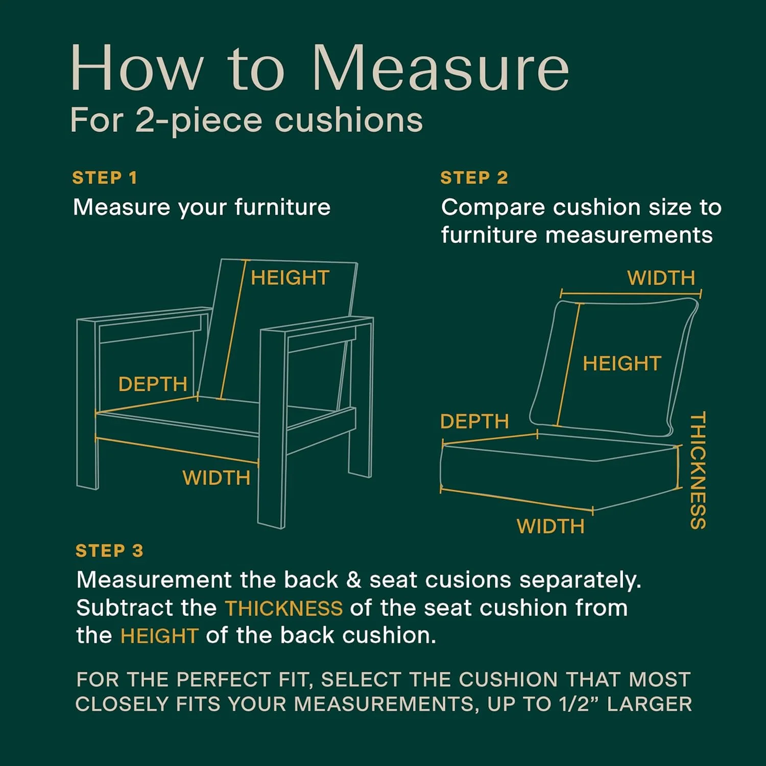 AWFHHT Outdoor Deep Seat, 24" W x 23" D, Zaire Outdoor Chair Cushion
