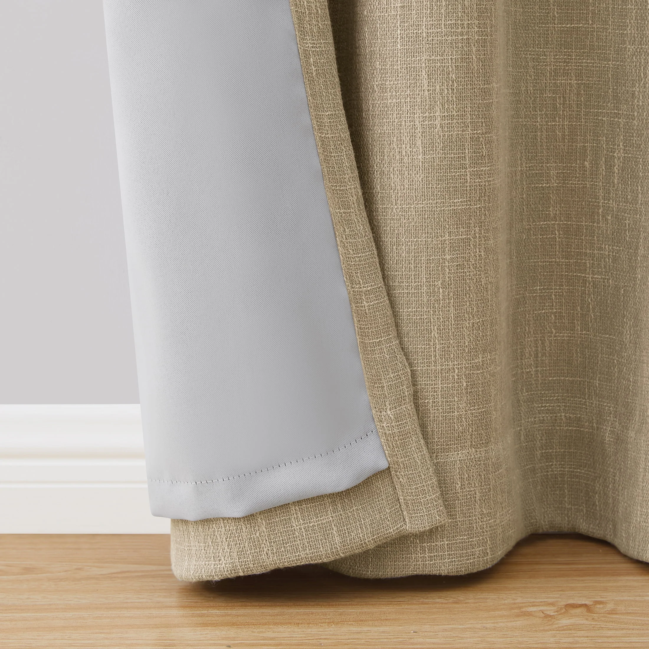 Tan Textured Woven Blackout Curtain Panel, Better Homes & Gardens, 50" x 63"