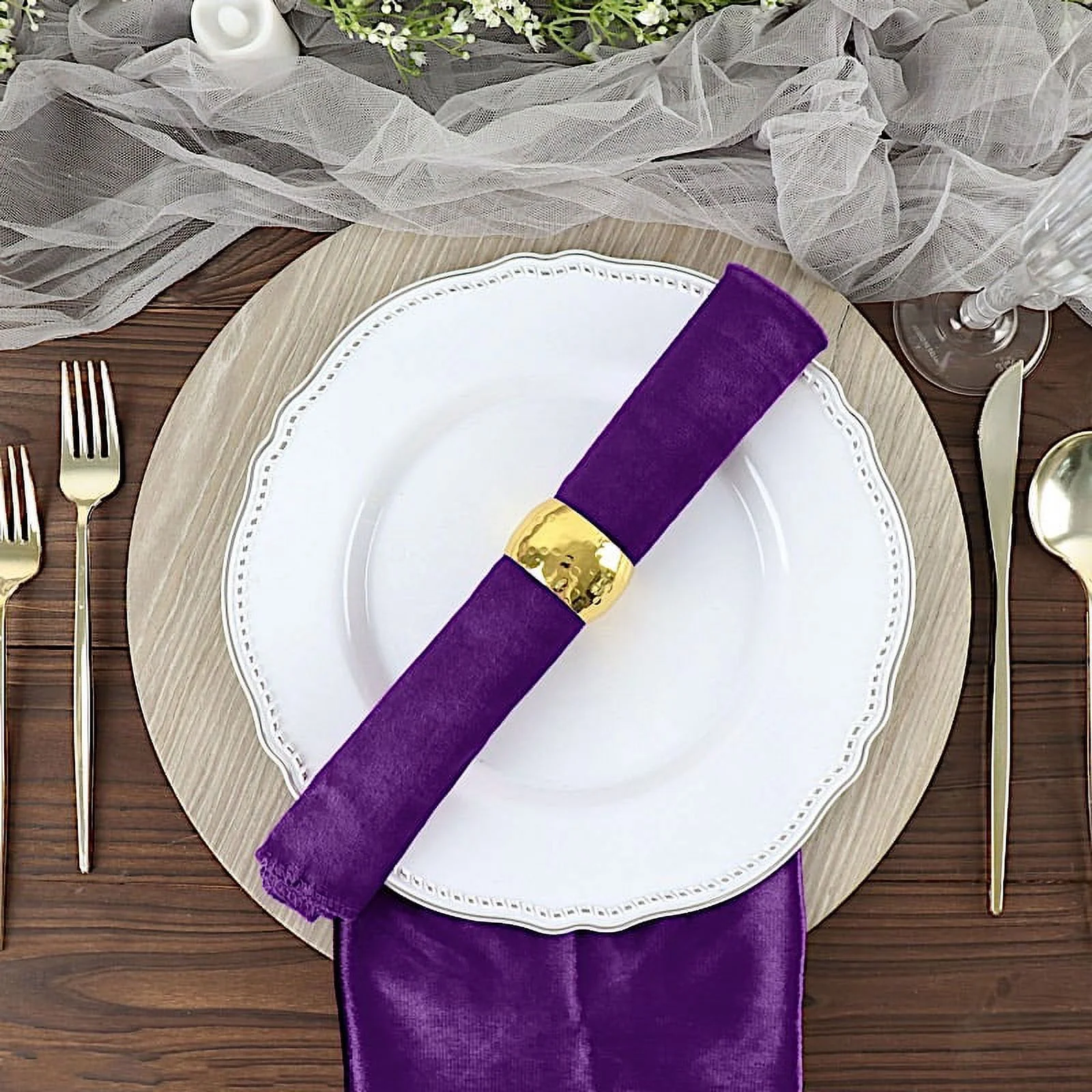 BalsaCircle 100 Pieces 20" x 20" Navy Blue Premium Velvet Napkins Linens