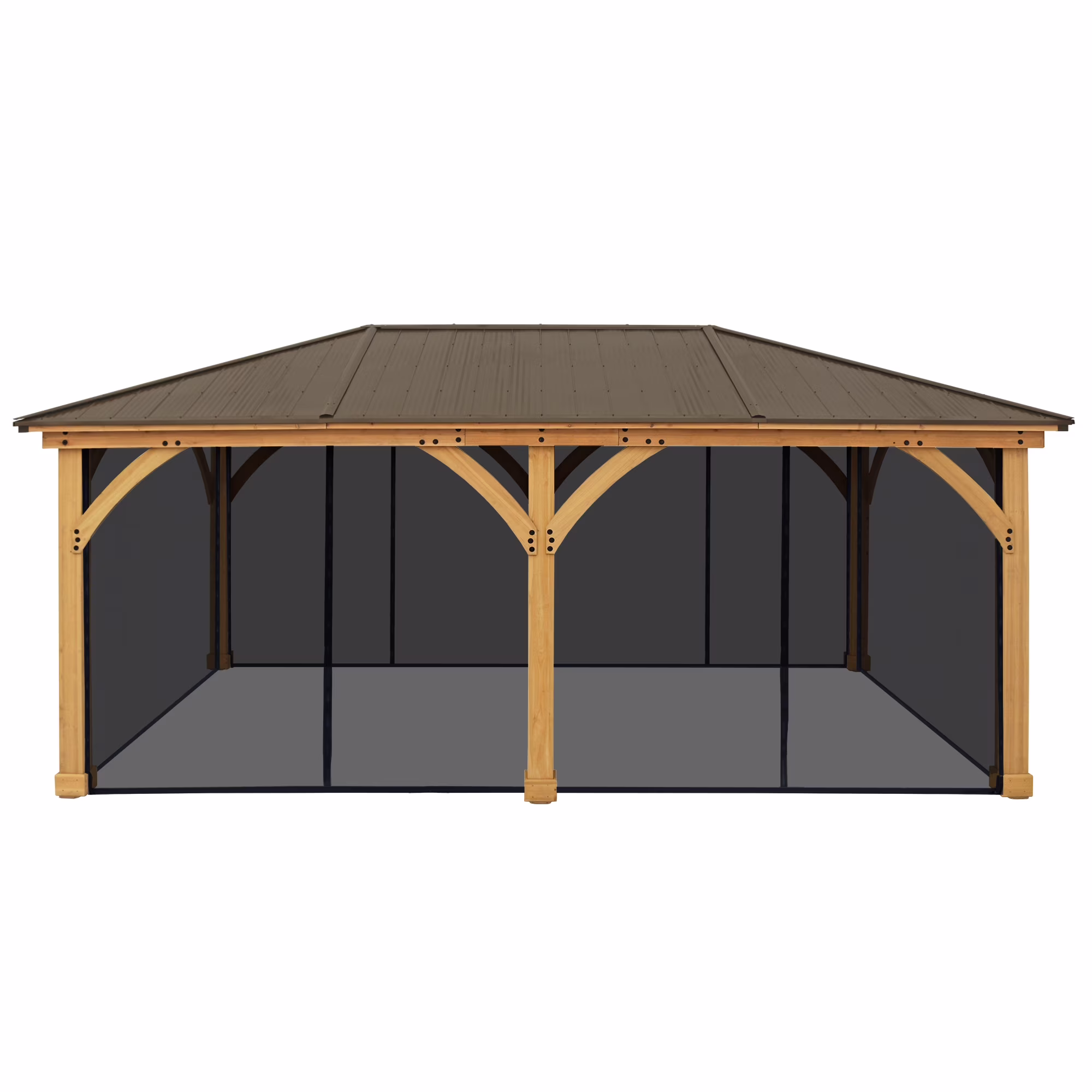 Yardistry Black Mosquito Screen Mesh Kit designed for the 12′ x 20′ Meridian Gazebo