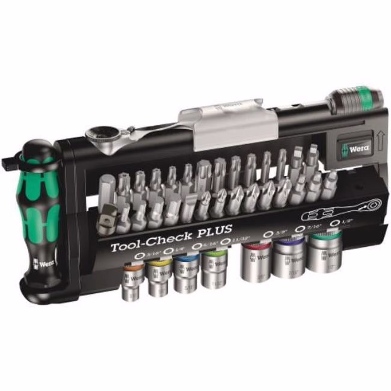 Wera 056491 Tool-Check Plus Bit Ratchet Set with Sockets – Imperial