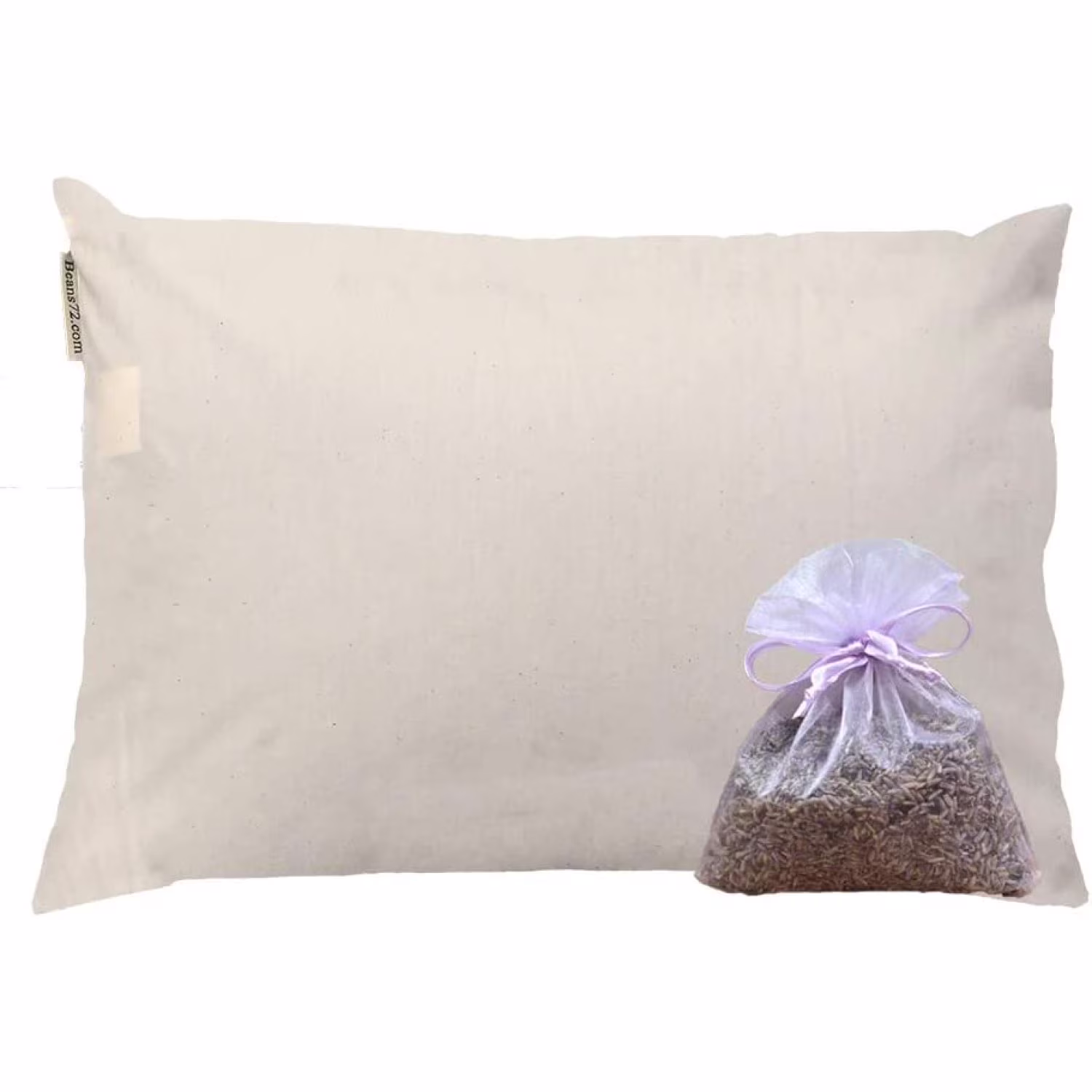 Beans72 Organic Aromatherapy Buckwheat Pillow – King Size (20 inches x 36 inches)