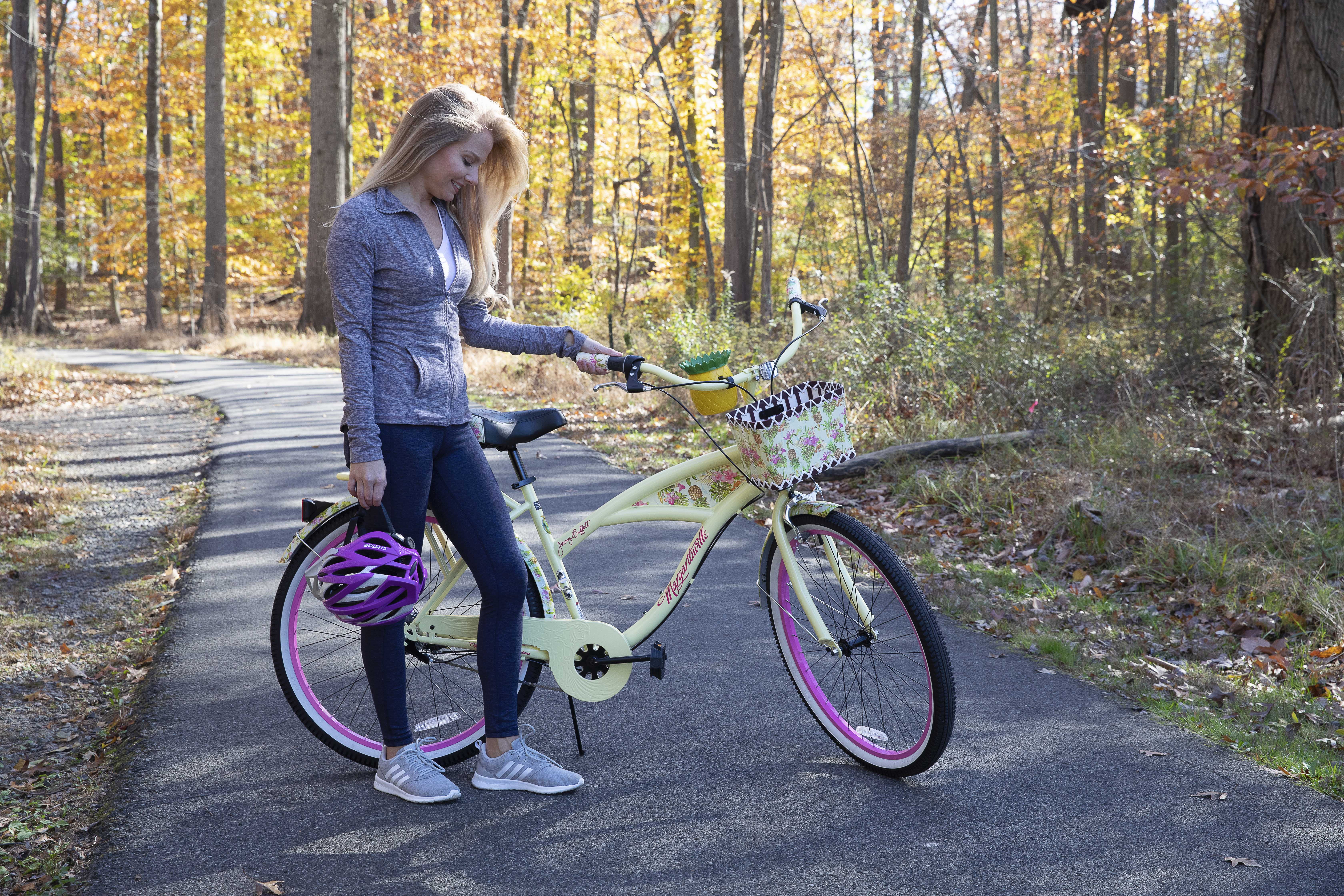 26" Margaritaville Women'S 3 - Speed Cruiser Bike, Yellow
