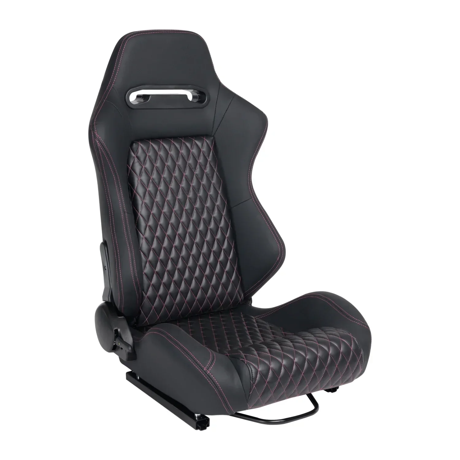 Racing Seats, PVC With Suede Material, Double Slider Design, Black – 2 Pieces