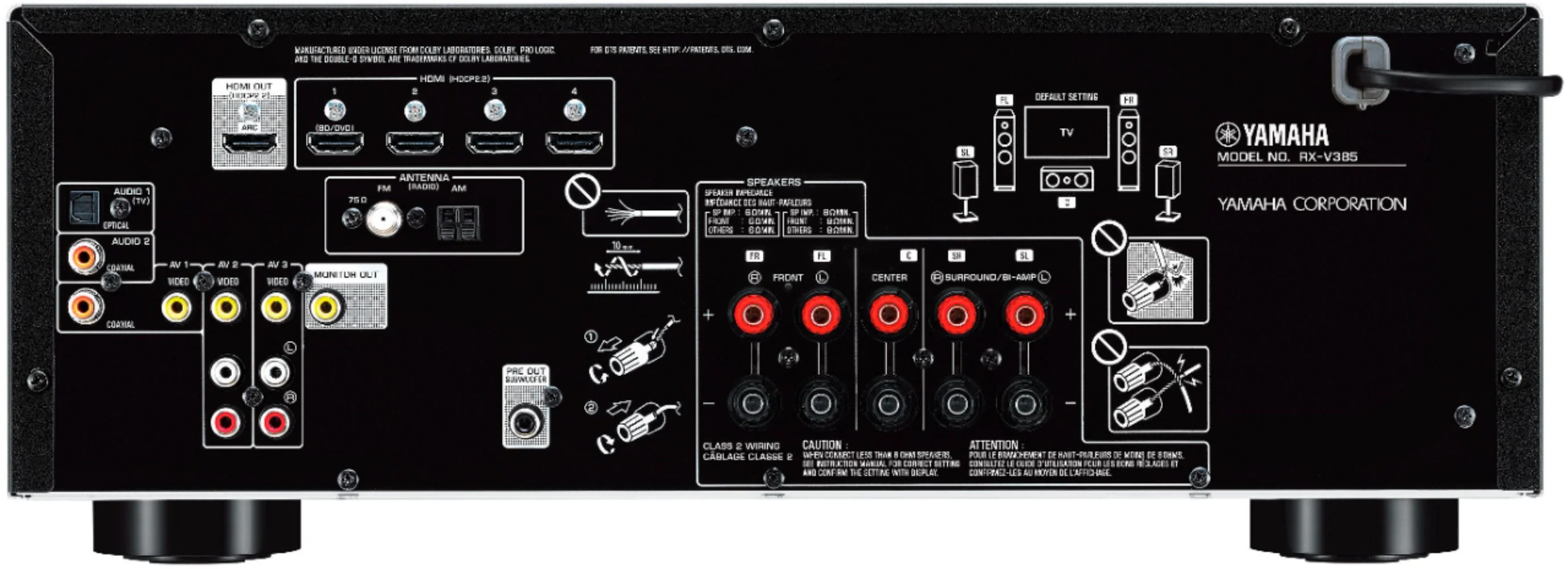 2025 Yamaha – 5.1-Channel 4K Home Theater Speaker System with Powered Subwoofer and Bluetooth Streaming – Black