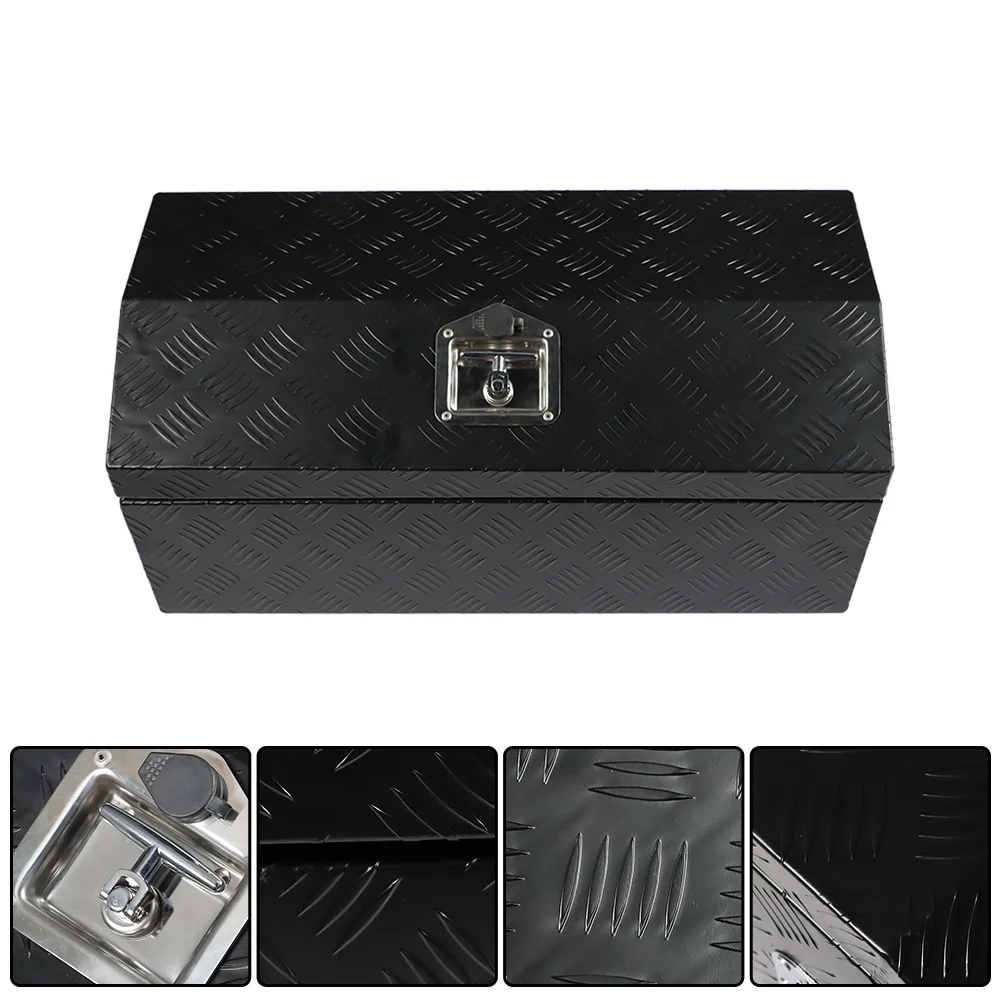 SEBLAFF 30 in Aluminum Pickup Truck Trailer Lathe Tool Box Storage Box for ATV Storage Truck Pickup RV 29.92in (L) x 13.15in (W) x 13.46in (H) Black