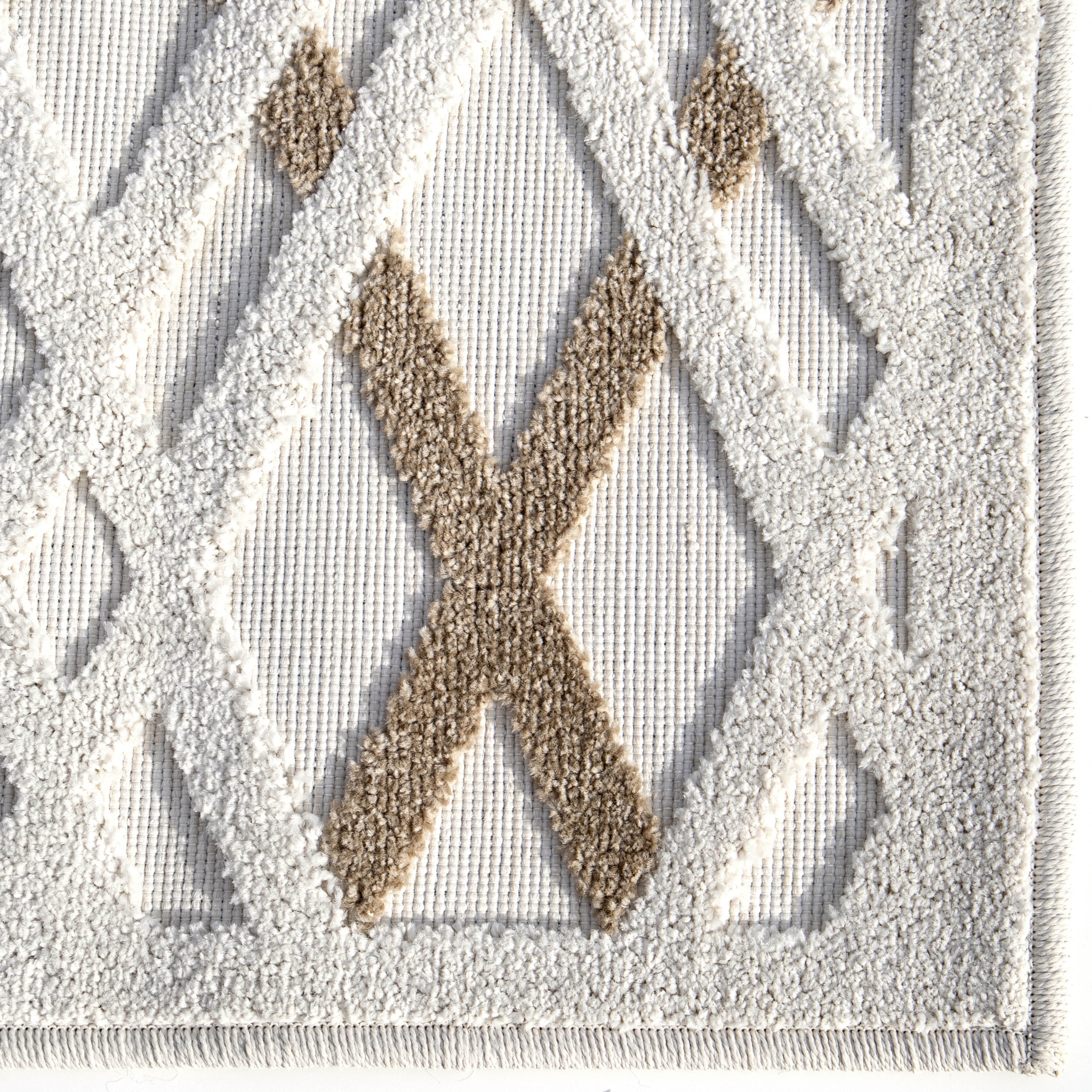 My Texas House Sutter Creek 9' X 13' Driftwood Geometric Outdoor Rug
