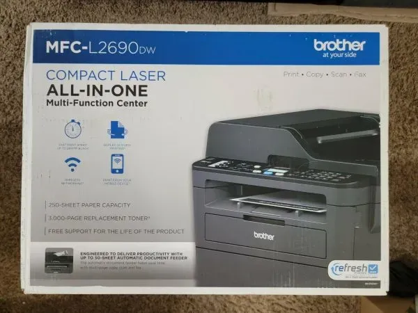 Brother Monochrome Laser All-In-One Printer, Wireless, Duplex – MFC-L2690DW