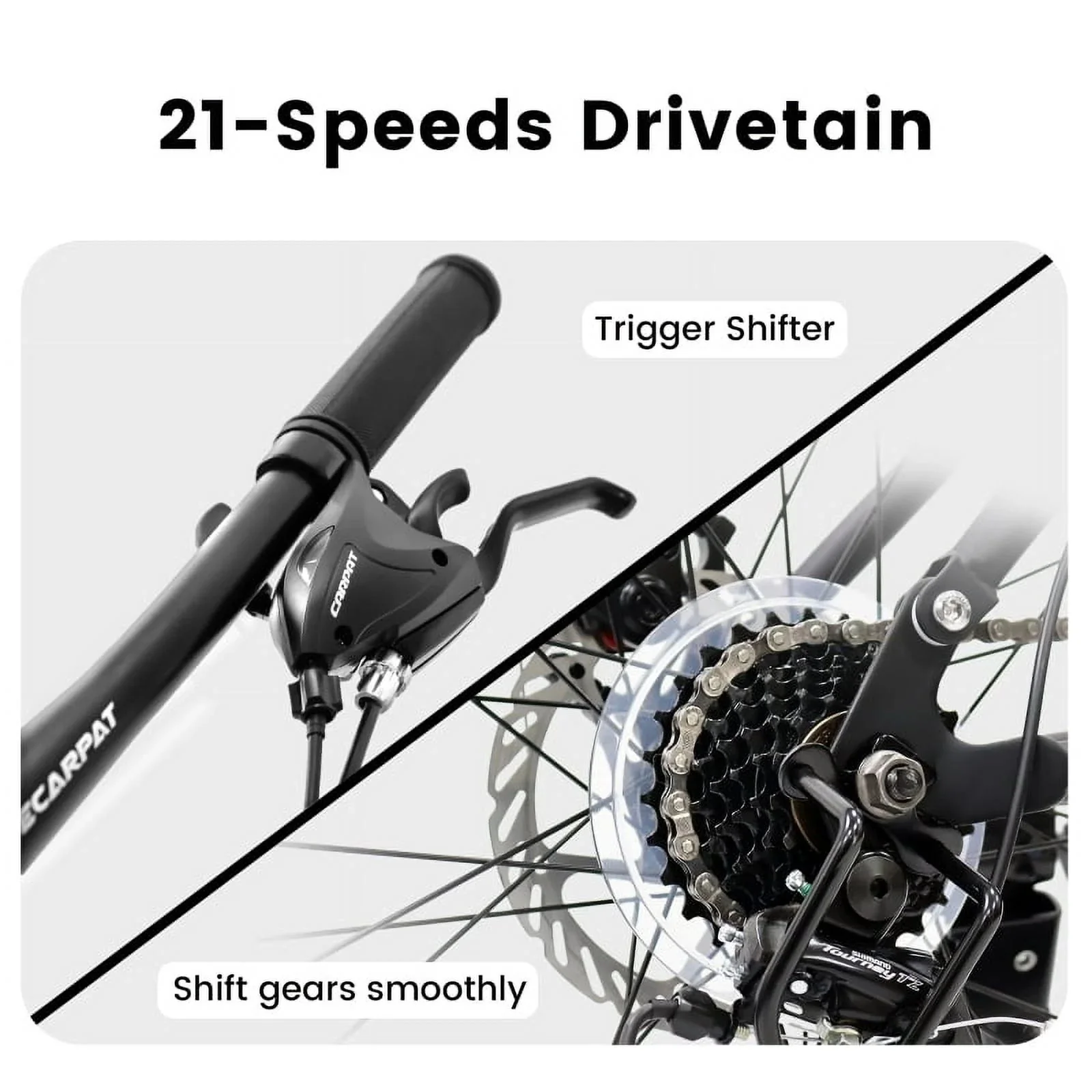 27.5 Inch Full Suspension Mountain Bike With Front And Rear Dual Shock Absorbers, Mechanical Disc Brakes, 21-Speed - A2760