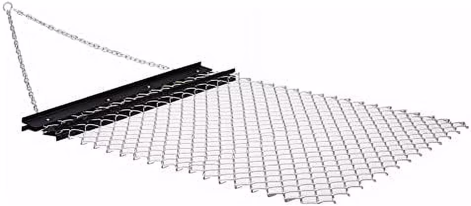 Steel Drag Harrow/Field Leveler for ATV, UTV & Tractor with Front Tray, 5′ x 4′