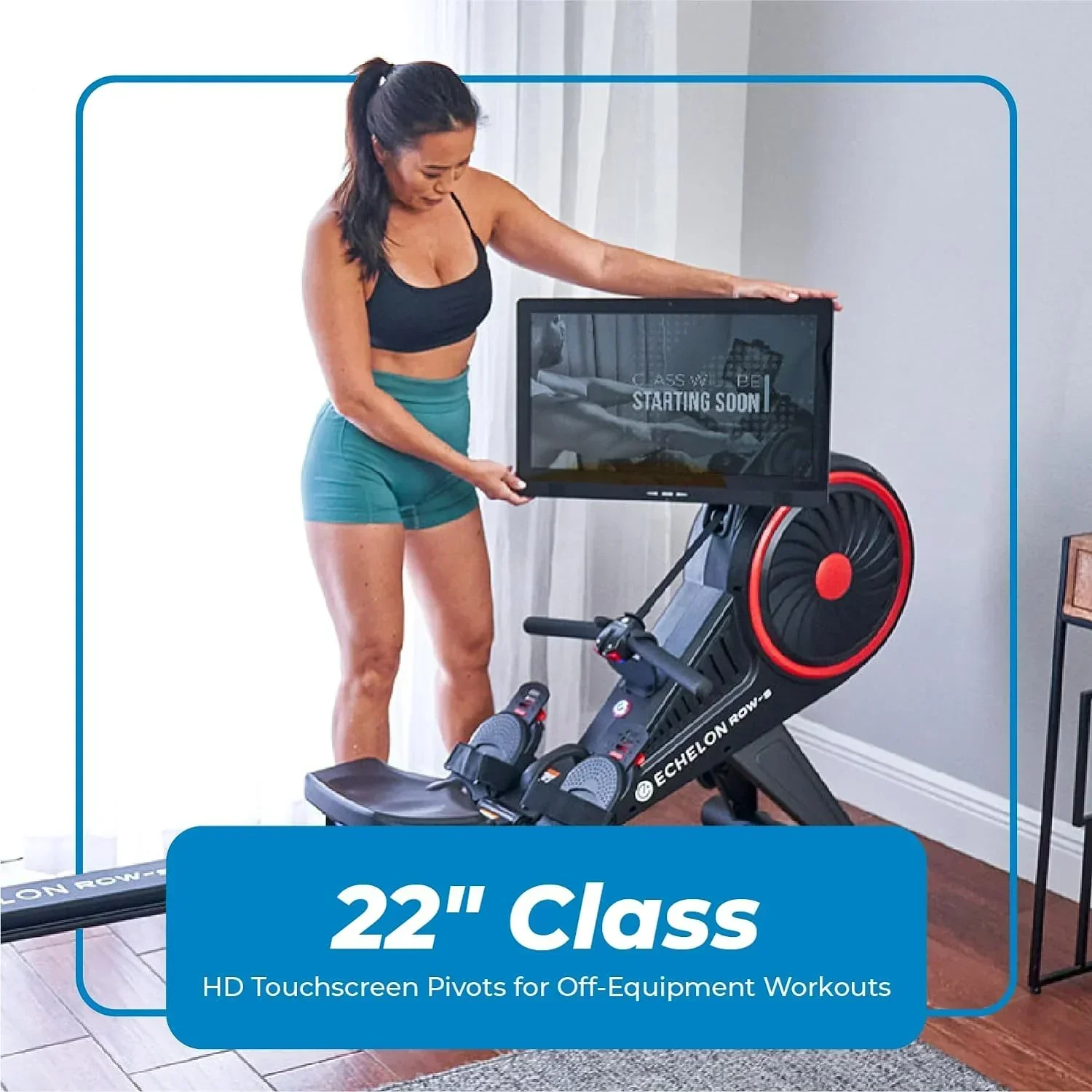 Echelon Smart Rowing Machine With 22in HD Rotating Touchscreen - Row-S