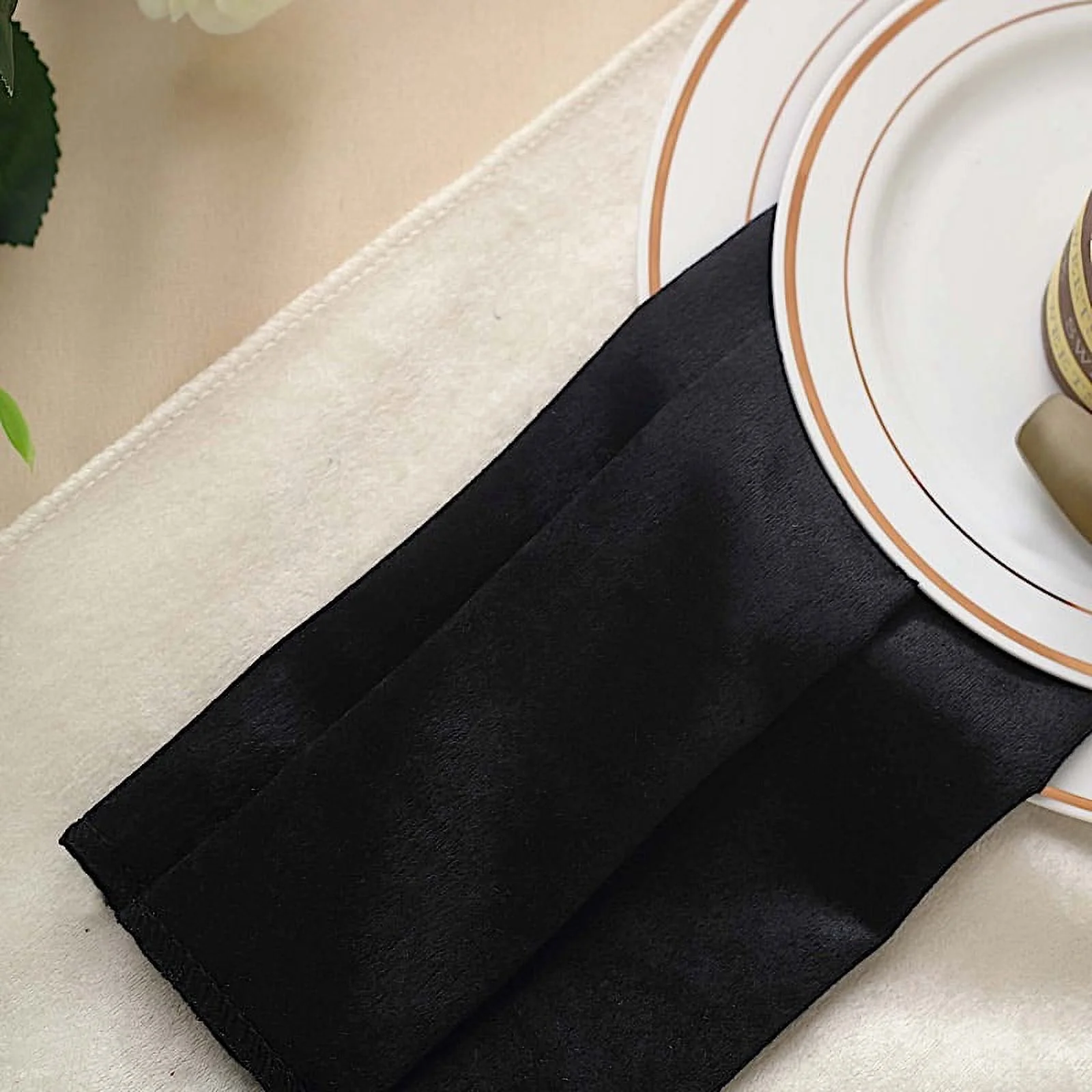 BalsaCircle 100 Pieces 20" x 20" Navy Blue Premium Velvet Napkins Linens