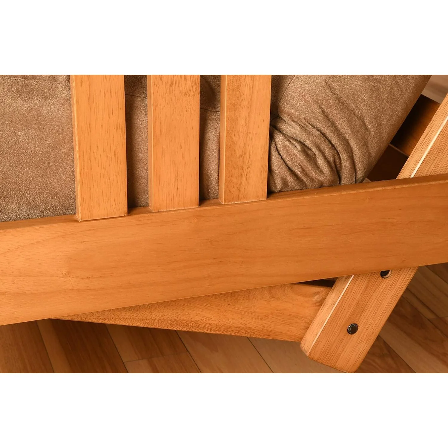 Homestock African Artifacts Full Size Futon Frame Set with Mattress, Easily Converts to Bed, Versatile Design Futon Frame for All Spaces, 33"H x 79"L x 37"D-Color:Linen Charcoal,Size:Barbados