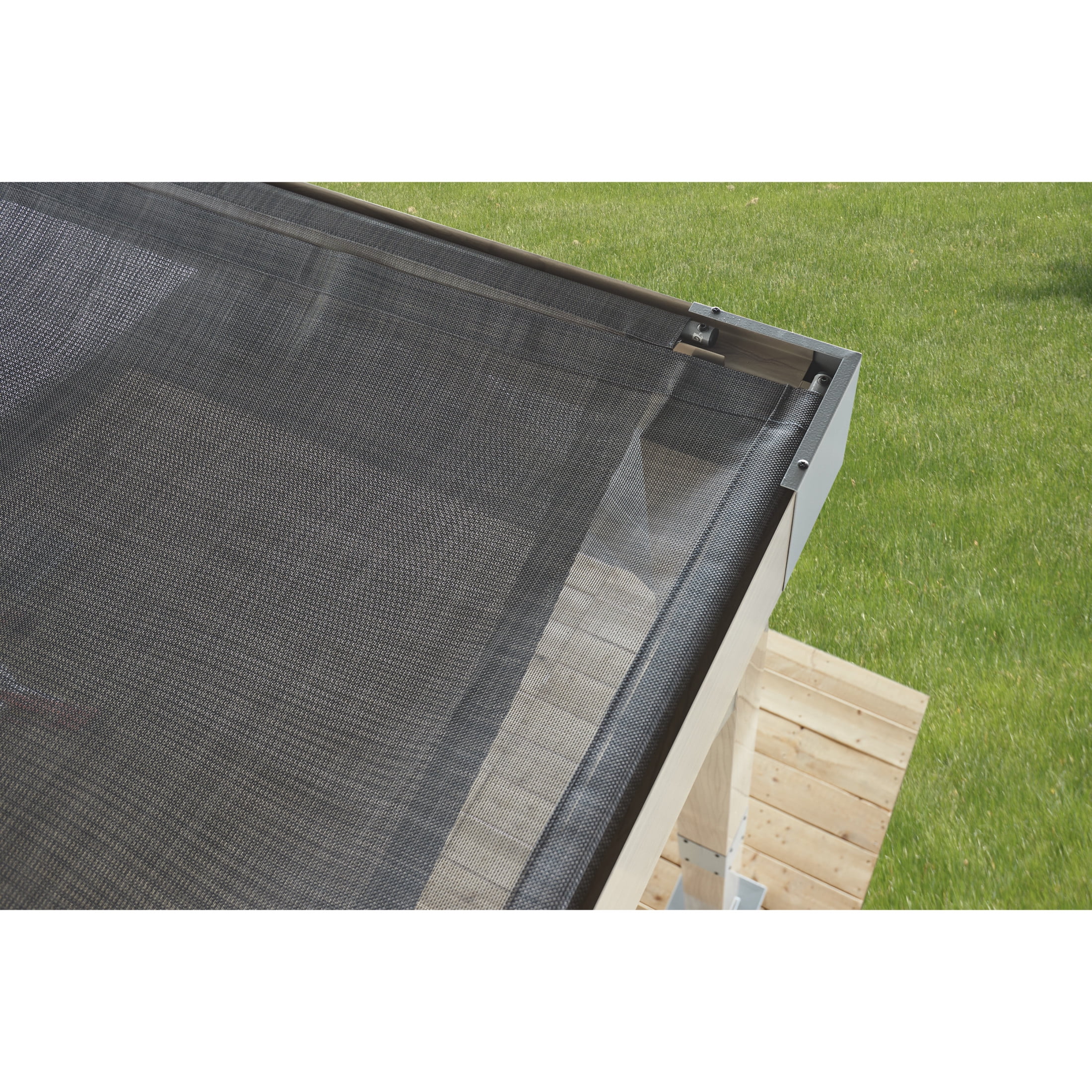 Sojag Fontana Wood Finish Aluminum Frame 10 x 12 ft Pergola
