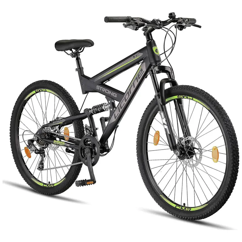 Licorne Bike Strong 2D Premium Hardtail Mountain Bike – Aluminum Frame, 21-Speed Drivetrain