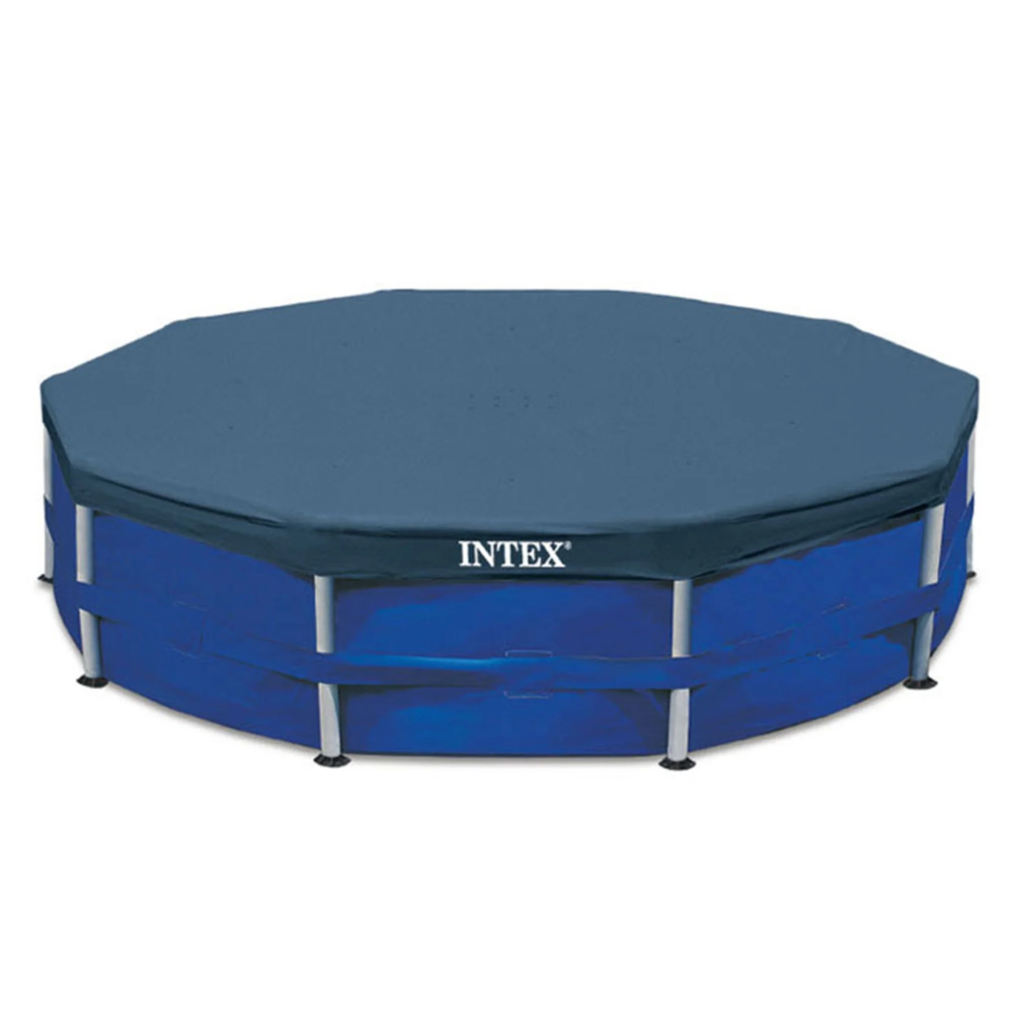 INTEX Metal Frame 10' x 30" Outdoor Swimming Pool with Filter Pump & Cover