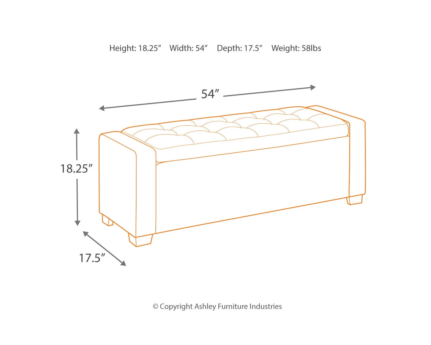Signature Design by Ashley Contemporary Benches Upholstered Storage Bench  Black