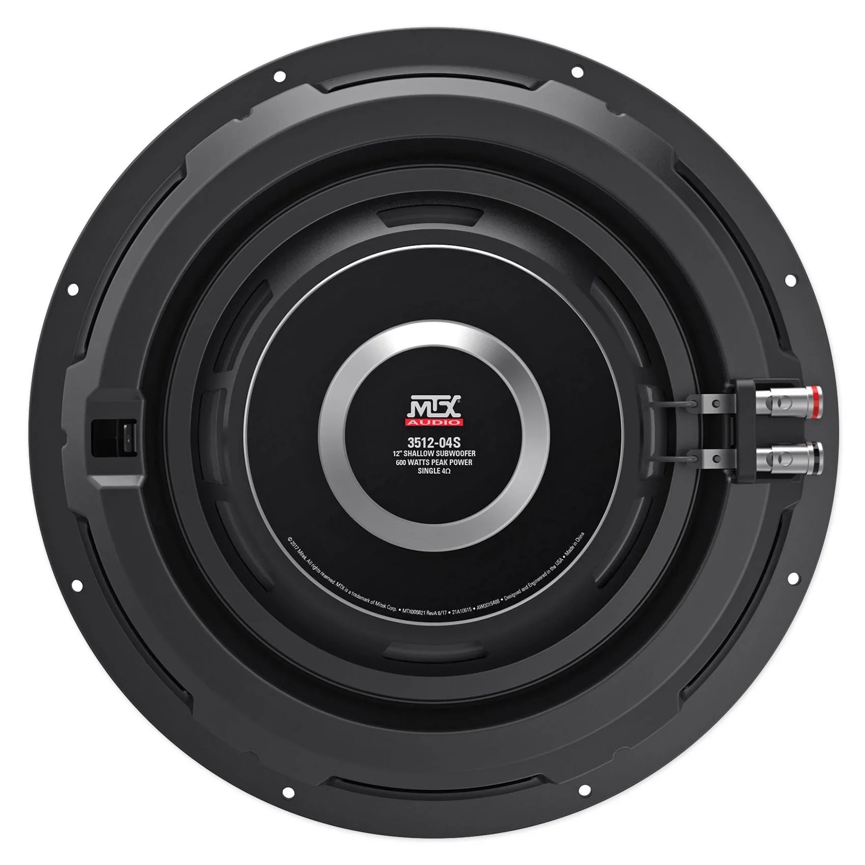 MTX Dual 3512-04S 12 in 1200W Shallow Car Subwoofers With Rockville Sealed Enclosure