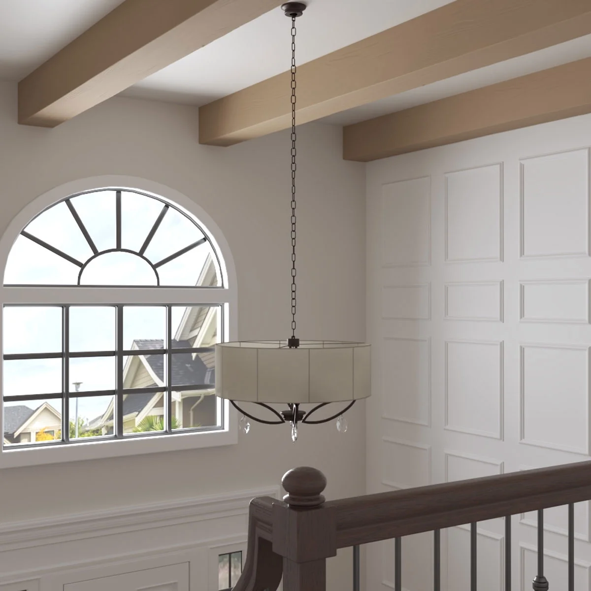 Ekena Millwork 3 1/2"W x 3 1/2"H x 120"L 3-Sided (U-Beam) Mena HeritageTimber Faux Wood Ceiling Beam, Kona Brown