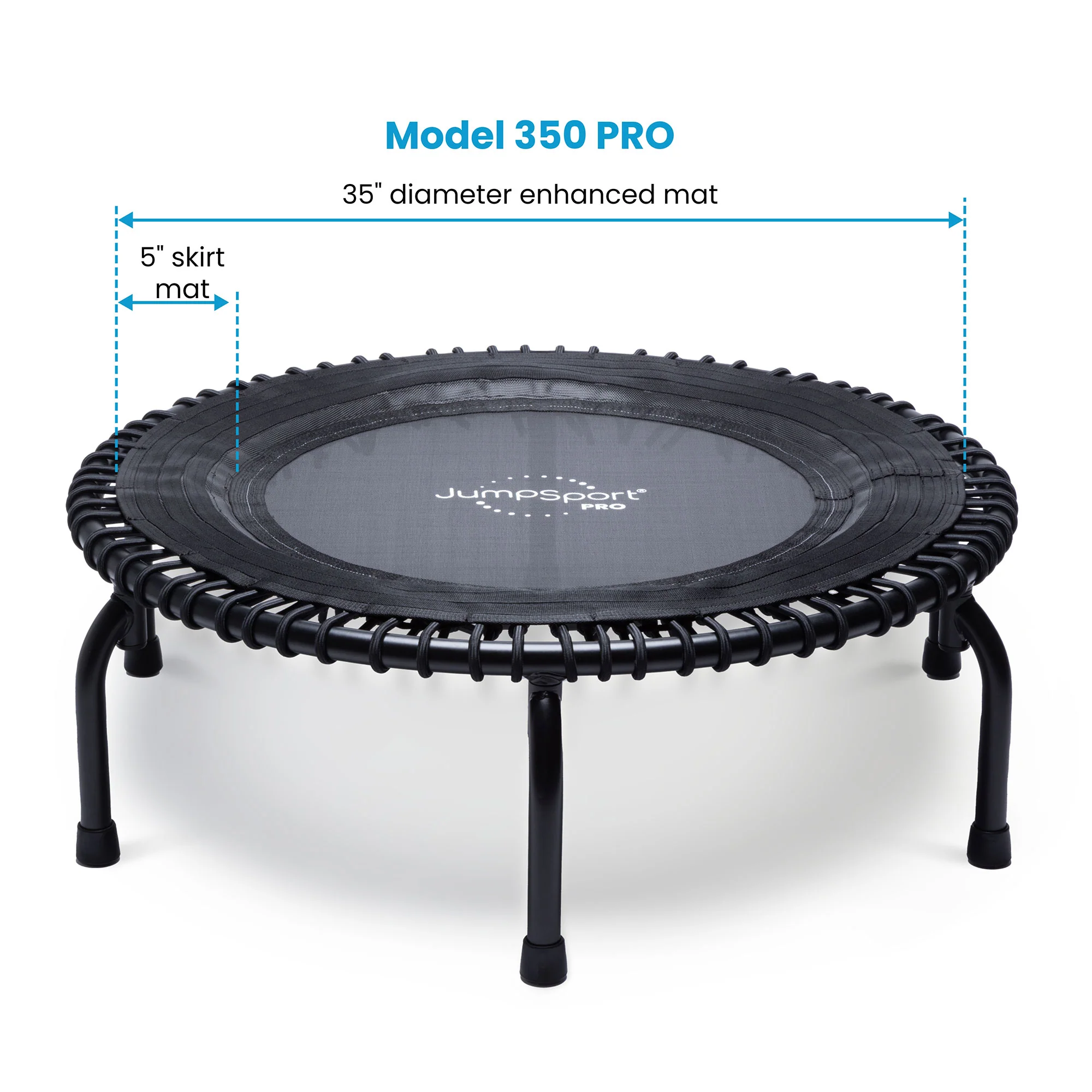 JumpSport Fitness Trampoline 39 Inch Teal/Black - 350 Pro