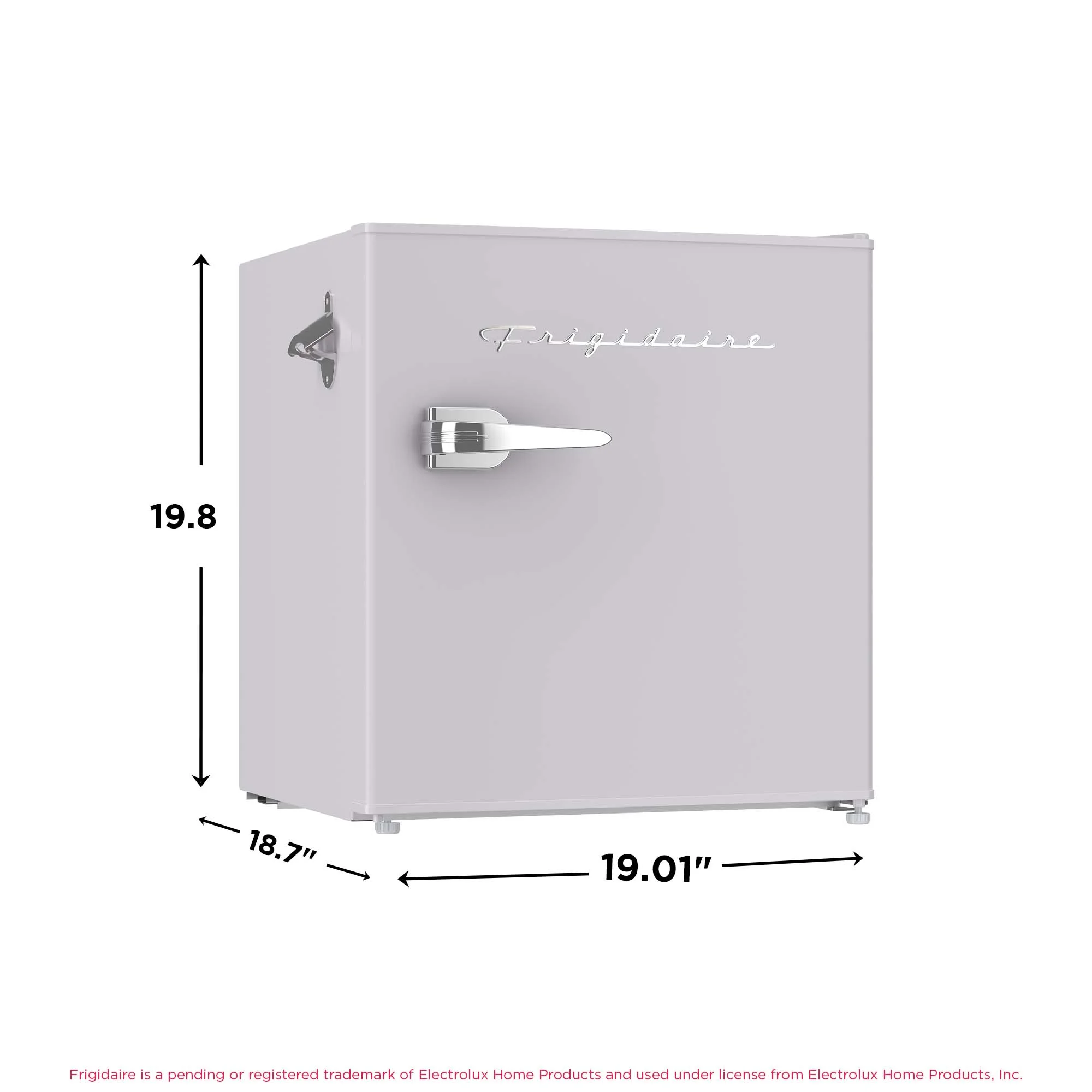 Frigidaire 1.6 Cu ft. Retro Compact Refrigerator with Side Bottle Opener, Coral