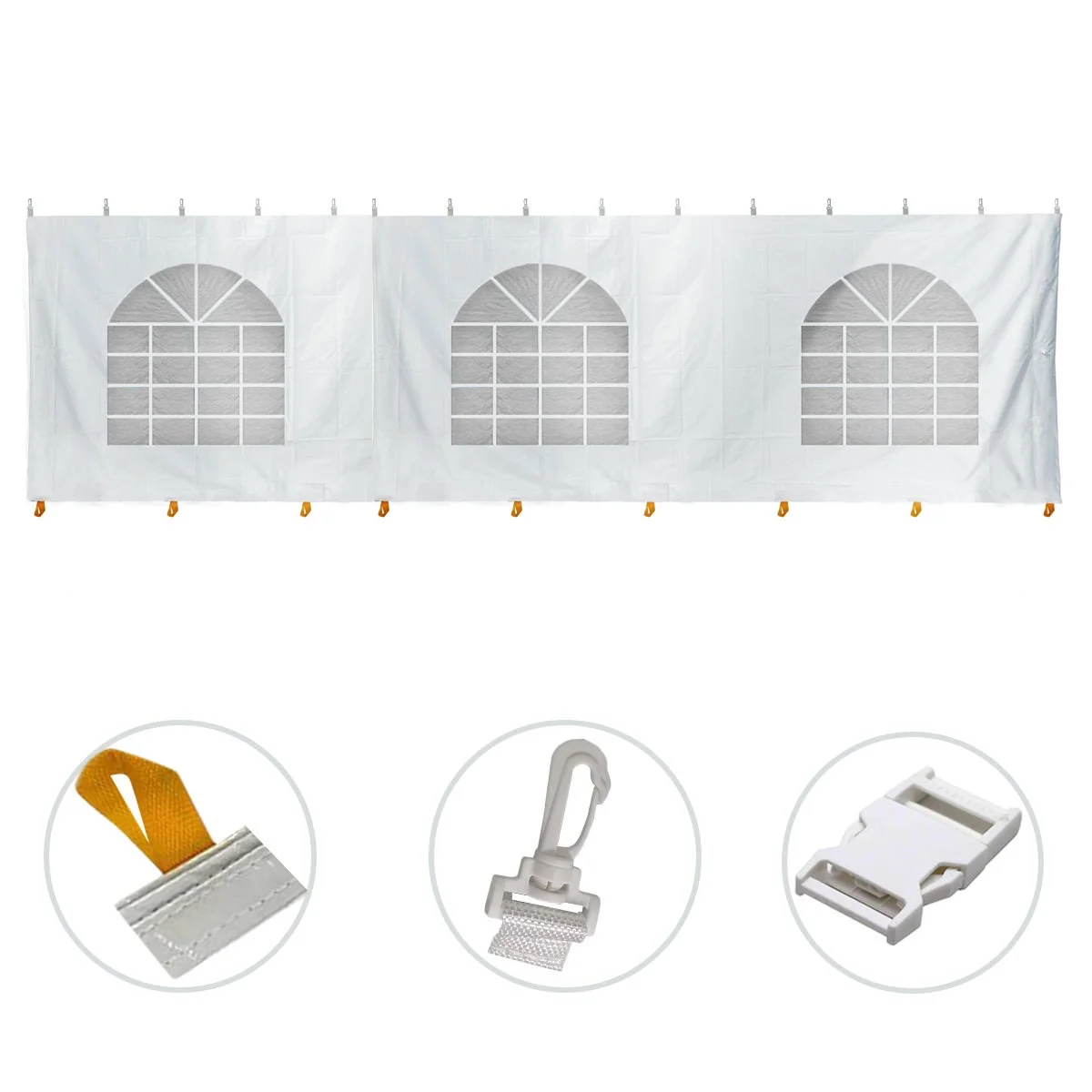 Party and Canopy Tent Premium Blockout Sidewall Kit, 30′ x 30′