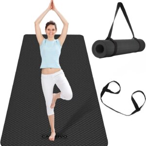 CAMBIVO Extra Wide Yoga Mat for Women and Men, 72"x 32"x 1/4" Eco-Friendly SGS Certified, Large TPE Exercise Fitness Mat for Yoga, Pilates, Workout