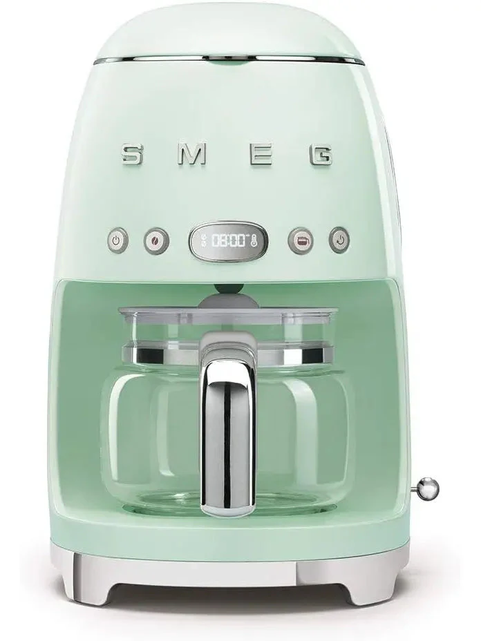 Smeg 50’s Retro Style Aesthetic Drip Filter Coffee Machine, 10 cups, Pastel Green