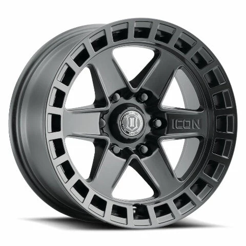 ICON ALLOYS RAIDER SAT BLK – 17 X 8.5 / 6 X 120 / 0 MM / 4.75″ BS Fits select: 2015-2022 CHEVROLET COLORADO, 2015-2022 GMC CANYON